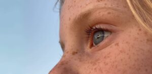 Up close shot of a child's eyes